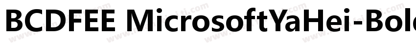 BCDFEE MicrosoftYaHei-Bold字体转换